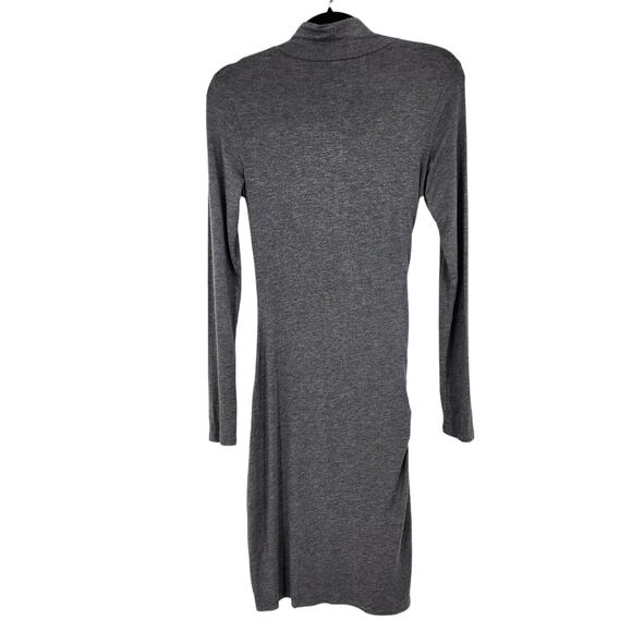 Theory Gloria Sulla Draped Long Sleeve Gray Dress Size Medium Modal Blend Womens - Picture 5 of 5